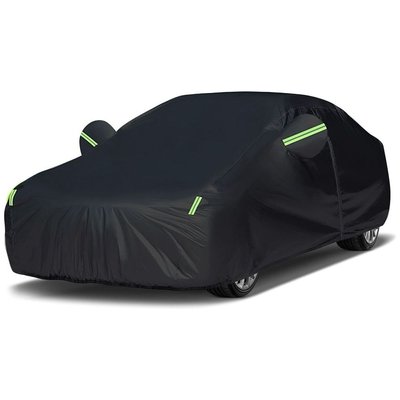 Chenshia Heavy Car Cover Oxford Fabric Waterproof Sunproof Dustproof - Black Image