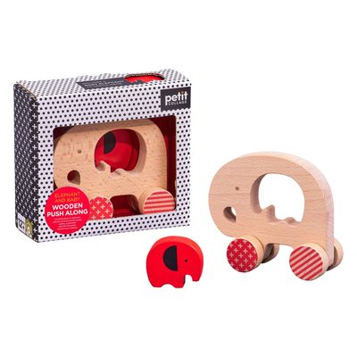 Elephant and Baby Wooden Push Along (Age 12mo+) Image