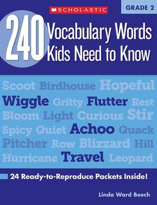 240 Vocabulary Words Kids Need to Know: Grade 2 Image