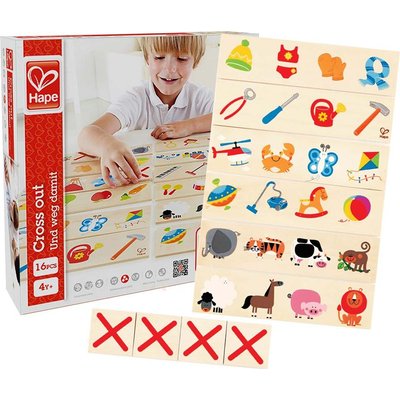 Hape Home Education Cross Out Game (16 Pieces) Image