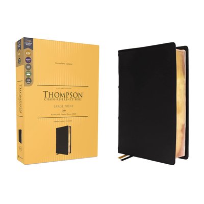 KJV, Thompson Chain-Reference Bible (Large Print) (Black) (Art Gilded Edges) (Red Letter) (Comfort Print) Image