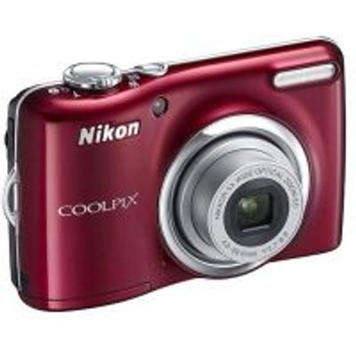Nikon Coolpix L23 Compact Digital Camera (10MP)(Red)