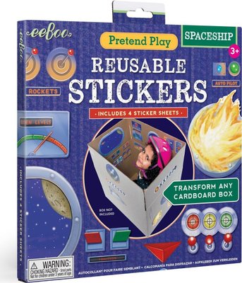 eeBoo Spaceship Pretend Play Stickers Image