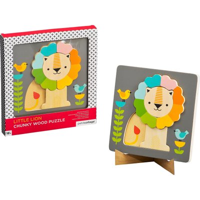 Petit Collage Little Lion Chunky Wood Puzzle Image