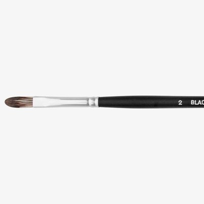 Jackson's 335 Black Filbert #2 Hog Bristle Brush Image