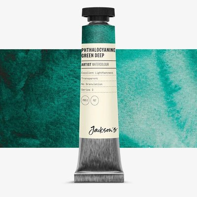 Jackson's Artist Watercolour Paint - Phthalocyanine Green Deep (21 ml) Image
