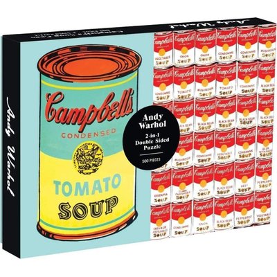 Galison Andy Warhol Soup Can 2-in-1 Jigsaw Puzzle (500 Piece) Image