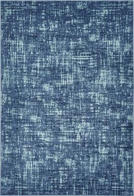 Rugs Warehouse Elegant Batik Mottled Design Rug (Dark Blue and Cream) Image