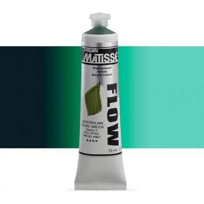 Derivan Matisse Flow Acrylic - Australian Olive Green (75ml Tube) Image