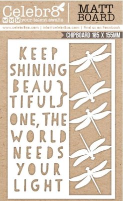 Celebr8 Matt Board Equi - Keep Shining (105 x 155mm) Image