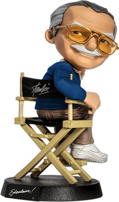 IronStudios MiniCo Marvel Figurine - Stan Lee Pow! (Blue) Image