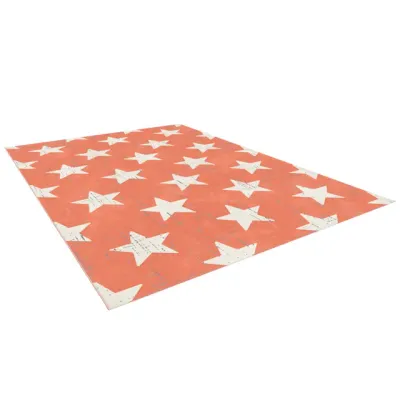 Canvas Area Rug (Red with White Stars) Image
