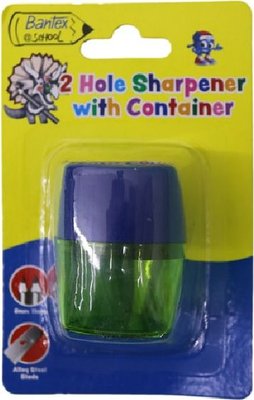 Bantex @School Two Hole Sharpener with Container Image