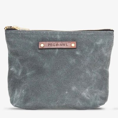 Peg and Awl "The Keeper" Canvas Stationary Pouch - #6 (Slate) Image