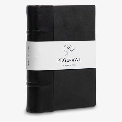Peg and Awl Jackson Hand-Bound Leather Journal (Black)(300 Pages)(130gsm)(18.75 x 12.7cm) Image
