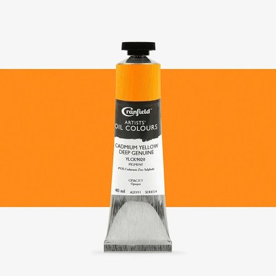 Cranfield Artists' Oil Paint - Cadmium Yellow Deep Genuine (40ml) Image