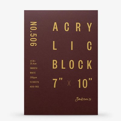 Jackson's Acrylic Paper Block (290gsm)(15 Sheets)(18x25cm) Image