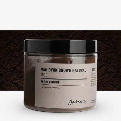 Jackson's Artist Pigment - Van Dyck Brown Natural (100g in 200ml Jar) Image