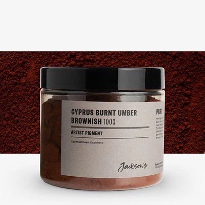 Jackson's Artist Pigment - Cyprus Burnt Umber Brownish (100g in 200ml Jar) Image