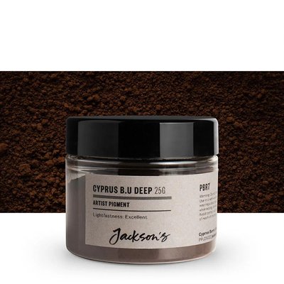 Jackson's Artist Pigment - Cyprus Burnt Umber Deep (25g in 50ml Jar) Image