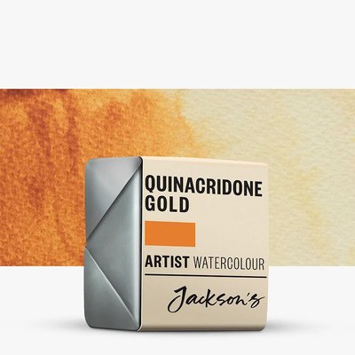 Jackson's Artist Watercolour Paint - Quinacridone Gold (Half Pan) Image