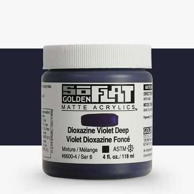 Golden SoFlat Matte Acrylic Paint - Dioxazine Violet Deep (118 ml) Image