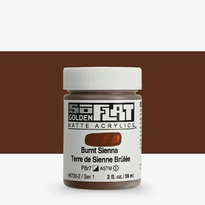Golden SoFlat Matte Acrylic Paint - Burnt Sienna (59 ml) Image