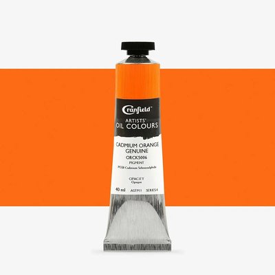 Cranfield Artists' Oil Paint - Cadmium Orange Genuine (40ml) Image