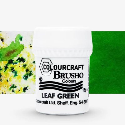 Brusho Crystal Colours Powder Paint - Leaf Green (15g) Image