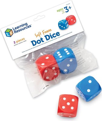 Learning Resources Giant Soft Foam Dot Dice (Set Of 2) Image