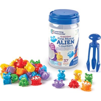 Learning Resources - Grab And Sort Fine Motor Alien Count Image