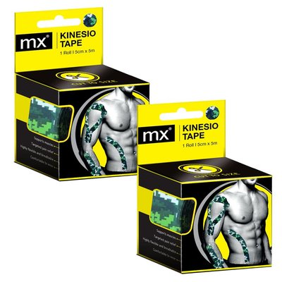 MX Kinesio Tape (5cm x 5m)(Green Cmo)(Pack of 2) Image