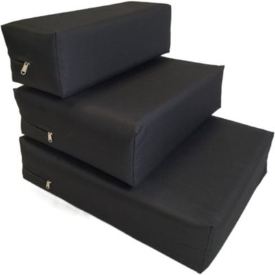 Dog Steps Detachable 3 Step Dog/Cat High Density Foam Pet Stairs (Black) Image