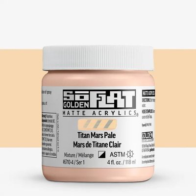 Golden Soflat Matte Acrylic Paint - Titan Mars Pale (118 ml) Image
