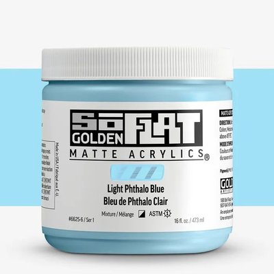 Golden Soflat Matte Acrylic Paint - Light Phthalo Blue (473 ml) Image