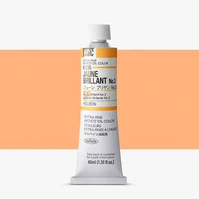 Holbein Artists' Extra Fine Oil Paint - Jaune Brillant #3 (40 ml) Image