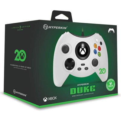 Hyperkin Xbox 20th Anniversary Limited Edition Duke Wired Xbox Controller (White) Image