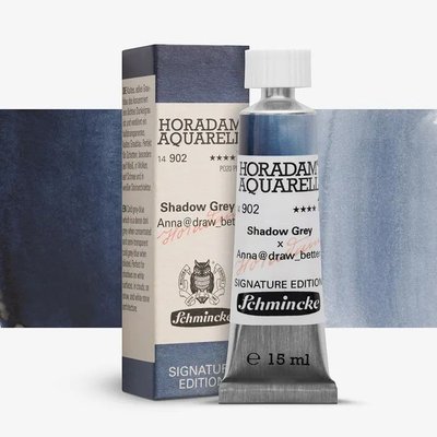 Schmincke Horadam Watercolour Paint - Shadow Grey by Anna @draw_better (15 ml) Image