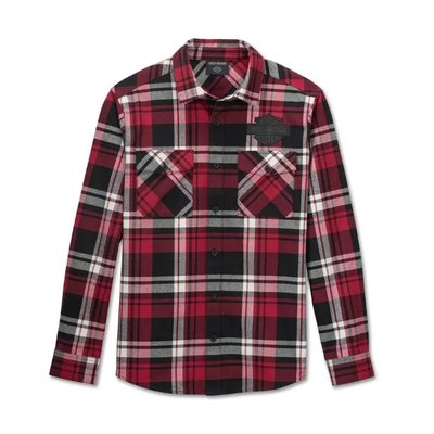 Men's Bar & Shield Flannel Shirt - Plaid - M Image