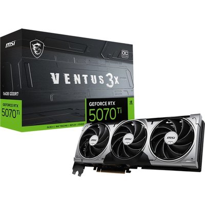 MSI  nVidia Geforce RTX 5070 Ti 16G VENTUS 3X OC 16GB GDDR7 Graphics Card Image