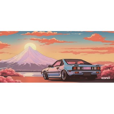 Iconix XL Full Desk Office and Gaming Mouse Pad - Sunset Mountain Drive Image