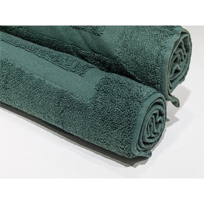 Bunty Plush 100% Cotton Bath Mat (Hunter Green)(Pack of 2)(750gsm)(50 x 80cm) Image