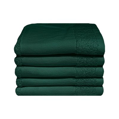 Bunty Plush 100% Cotton Terry Golf Towel (Hunter Green)(Pack of 5)(380gsm)(30 x 50cm) Image