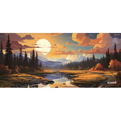 Iconix Full Desk Gaming & Office Mouse Pad (Woodley Escape)(XL) Image