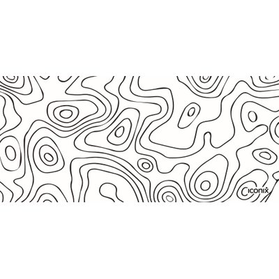Iconix Full Desk Gaming & Office Mouse Pad (Abstract Contoured Lines White)(XL) Image