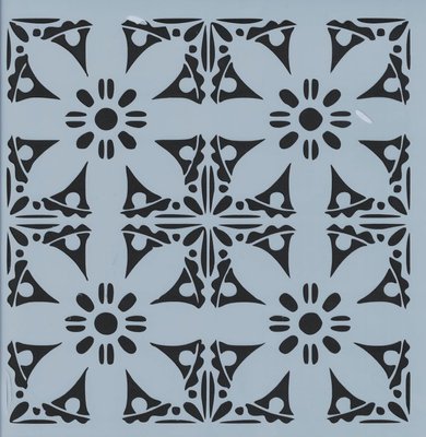 Repeating floral - 30x30cm - stencil Image
