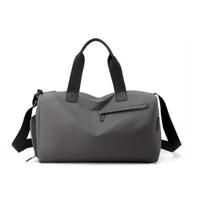 Gym Bag with Shoe Compartment (Grey) Image