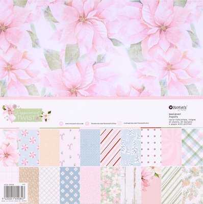 Rosies Studio Peppermint Twist 12x12 Designer Paper Pack (20 Single Sided Sheets) Image