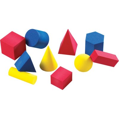 EDX Education - Geometric Solids Soft Foam Shapes (10 Pieces) Image