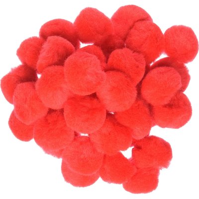 Dala Craft Pom Poms - Red (40mm)(6 Pack) Image